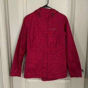 Columbia Interchange Snow Jacket | Size S | Dark Pink Pattern